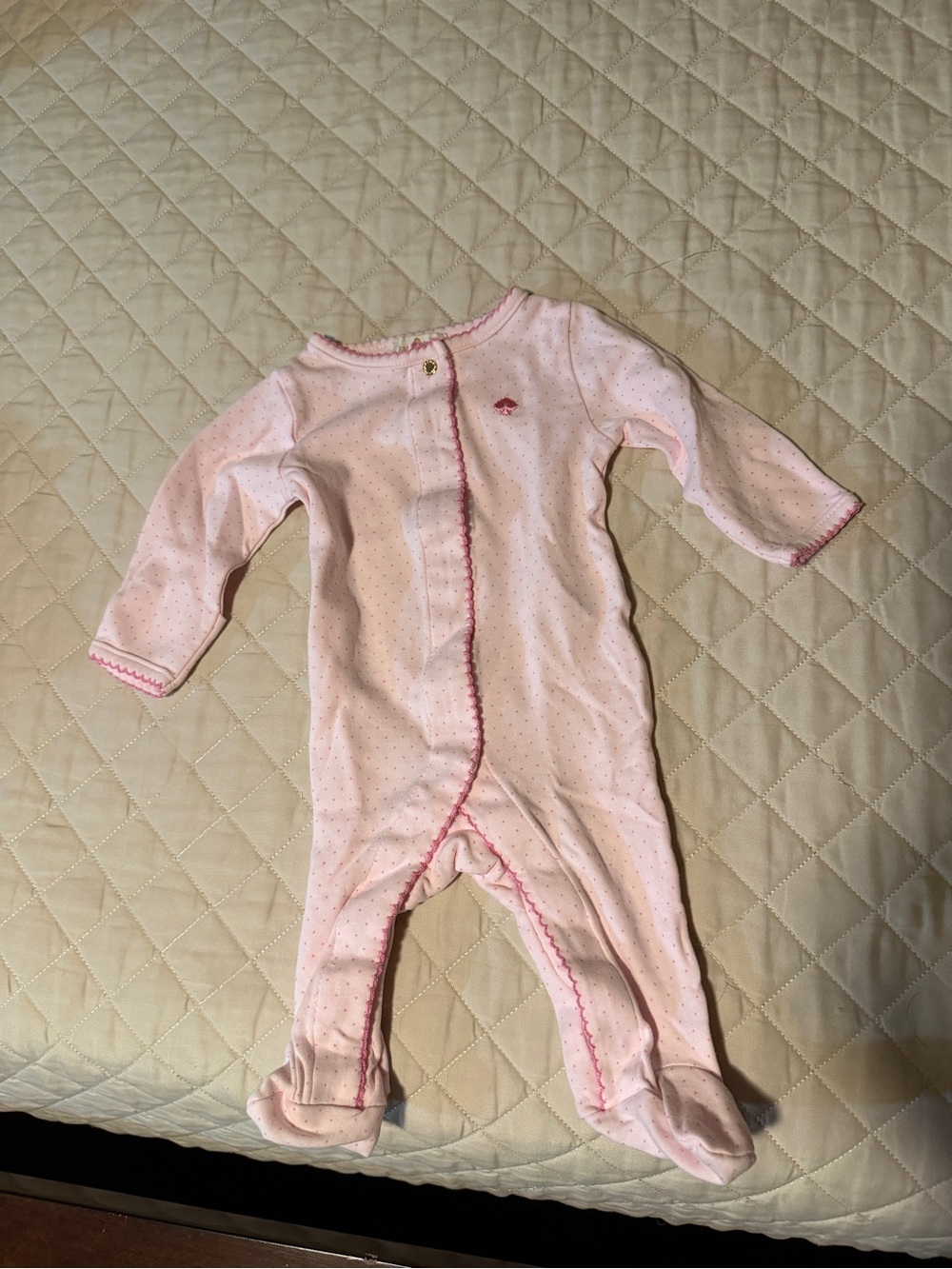 kate spade Light Pink Footed One-Piece with Contrast Trim